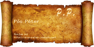 Pós Péter névjegykártya